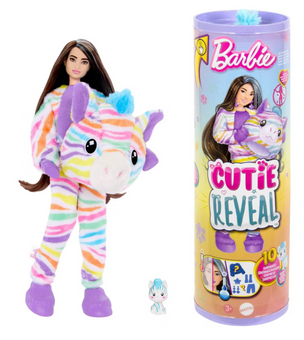 Barbie Cutie Reveal Zebra Doll & Accessories Color Dream Toy New with Box