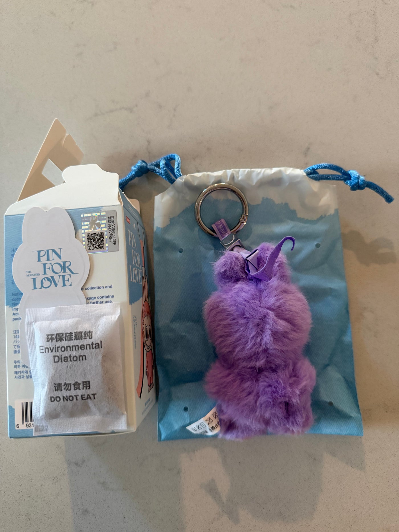 Pop Mart Labubu The Monsters Pin for Love Letter T Plush Keychain USA New