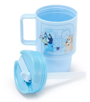 Disney Parks Bluey 18oz Tumbler with Built-In Straw Walt Disney World New W Tag