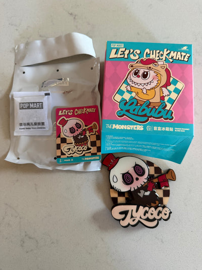 Pop Mart Labubu The Monsters Let's Checkmate Pawn Fridge Magnet USA New with Box