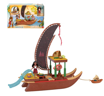 Disney Moana 2 Moana's Adventure Canoe Playset with Small Doll Toy New with Box