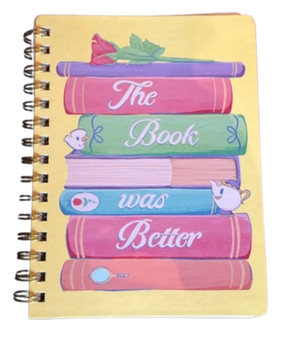 Disney Parks "The Book was Better" Spiral Notebook Beauty & Beast New W Tag
