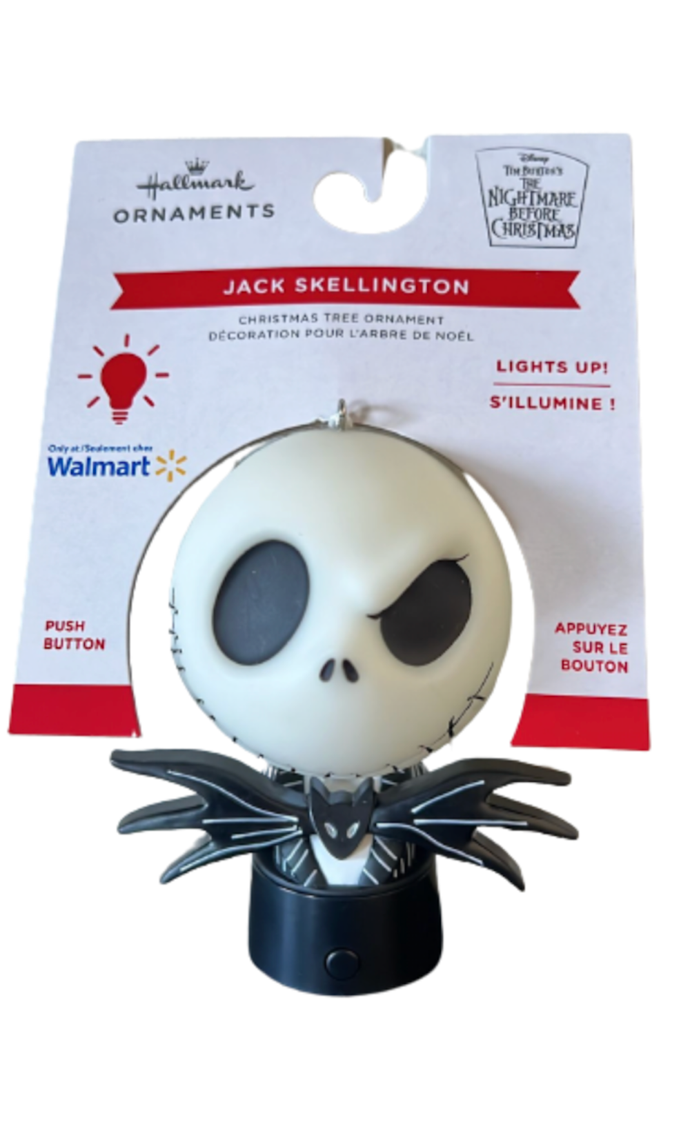 Hallmark The Nightmare Before Christmas Jack Skellington with Light Ornament New