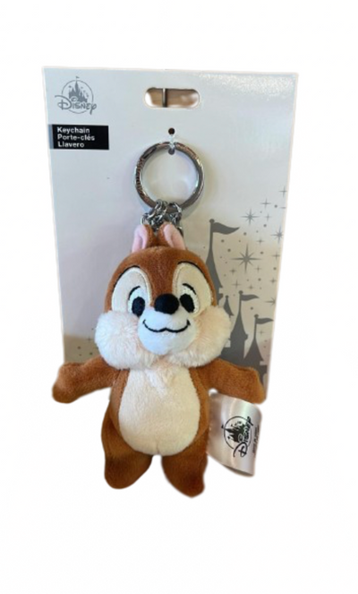 Disney Parks Chip Plush Keychain With Acorn Charm New With Card