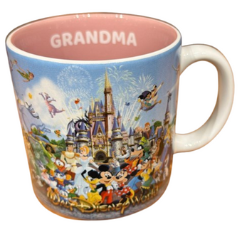 Disney Parks WDW Storybook Mickey & Friends Grandma Coffee Mug New With Tag