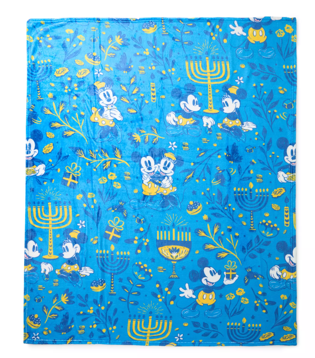 Disney Parks Mickey and Minnie Mouse Hanukkah Throw Blanket New with Tag