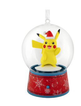 Hallmark Pokémon Pikachu Christmas Musical Globe Ornament New with Box