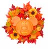 Disney Parks Halloween Mickey Pumpkin Jack-o'-Lantern Light-Up Wreath New w Box