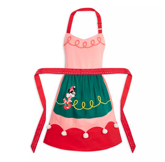 Disney Parks Minnie Elf Holiday Apron for Adults New with Tag
