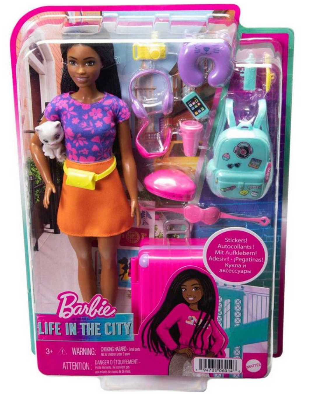 Barbie Brooklyn Roberts Travel Playset Toy New with Box I Love Characters