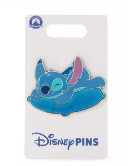 Disney Parks Stitch on Pillow Pin Lilo & Stitch New With Card