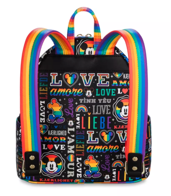 Disney Parks Mickey Mouse Loungefly Mini Backpack Disney Pride New wit I Love Characters