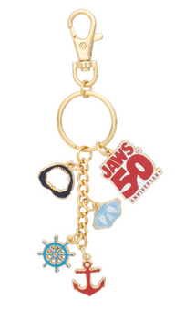 Universal Studios Jaws 50th Anniversary Charm Key Chain New With Card