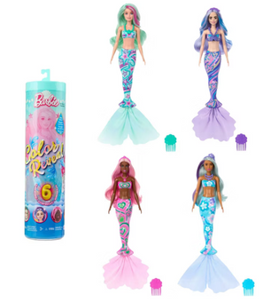 Barbie 12.7" Color Reveal Mermaid Series Doll & Accessories New With Tag