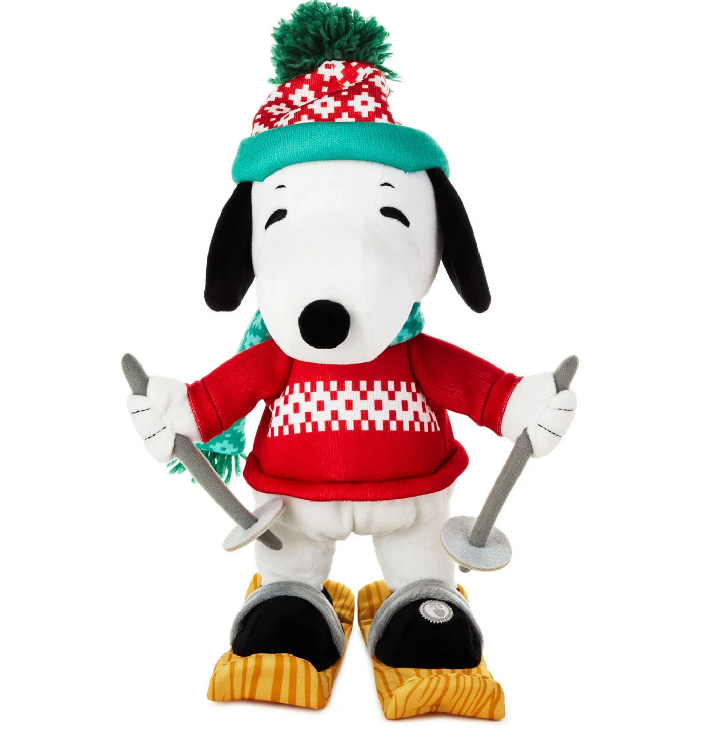 Hallmark Christmas Peanuts Skiing Snoopy Musical Plush with Motion New with Tag