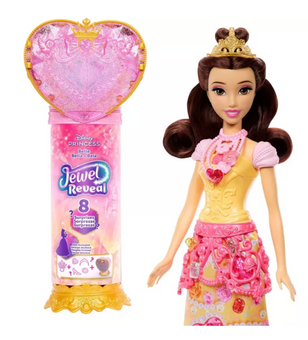 Disney Princess Jewel Reveal Belle Fashion Doll 8 Surprises Gem Box Toy New
