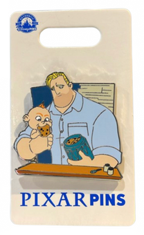 Disney Parks Pixar The Incredibles Mr. Incredible & Jack-Jack Pin New With Card