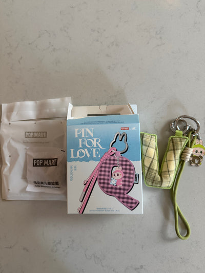 Pop Mart Labubu The Monsters Pin for Love Letter Pendant V Keychain USA New