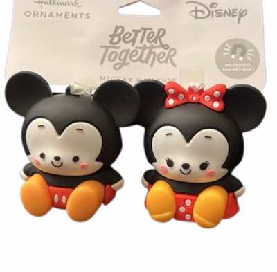 Hallmark Better Together Disney Mickey and Minnie Magnetic Ornaments New Tag