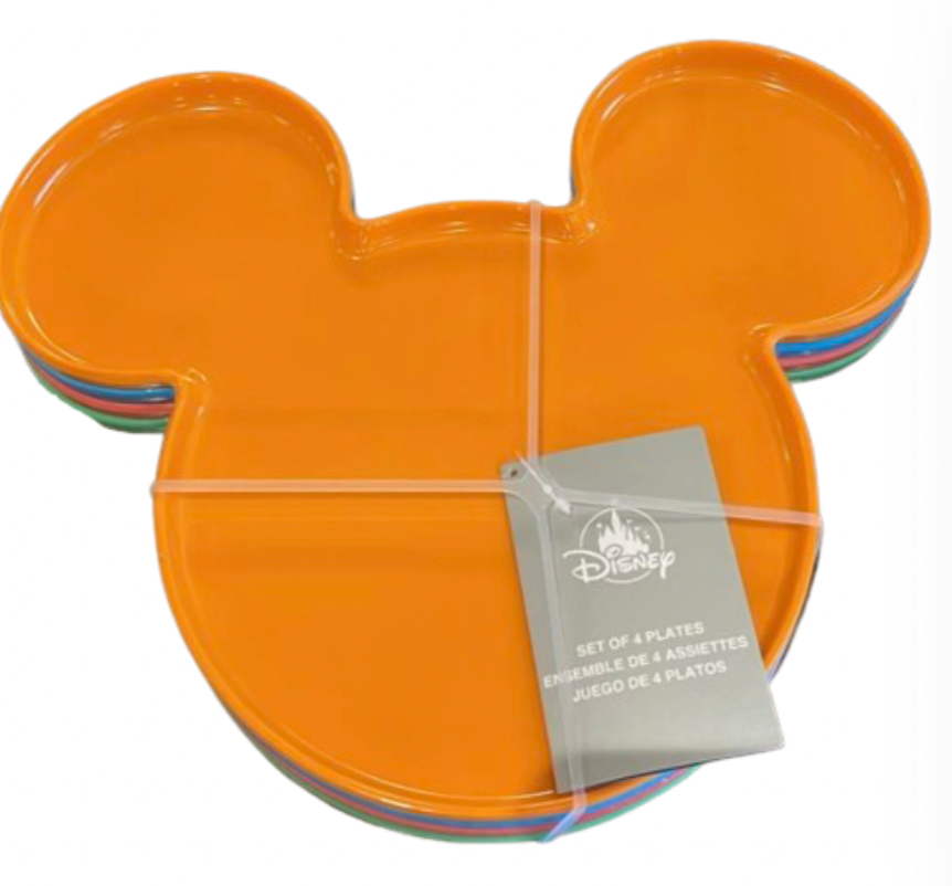 Disney Parks Summer Home Mickey Icon Set of 4 Plates New with Tag