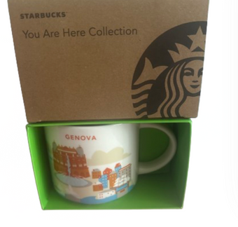Starbucks You Are Here Genova Genoa Italy Ceramic Coffee Rare Mug New with Box