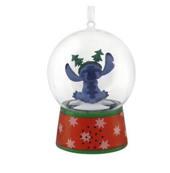 Hallmark Disney Stitch Christmas Musical Globe Ornament New with Box