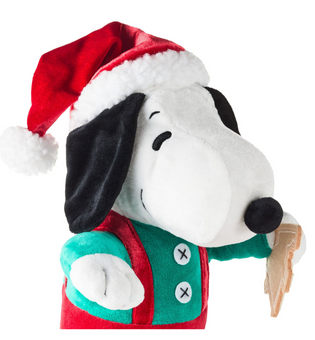 Hallmark Peanuts Santa Snoopy With Cookie Plush With Sound and Motion New w Tag