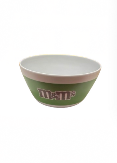 M&M's World Green Character Silhouette Melamine Satin Finish Bowl New