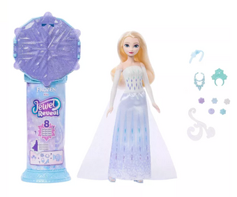 Disney Frozen Jewel Reveal Elsa Fashion Doll 8 Surprises Gem Box Toy New w Tag