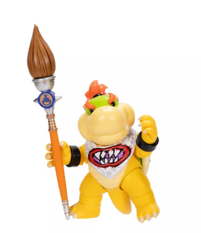 The Super Mario Galaxy Movie 5” Bowser Jr Figure with Paint Brush Accessory New