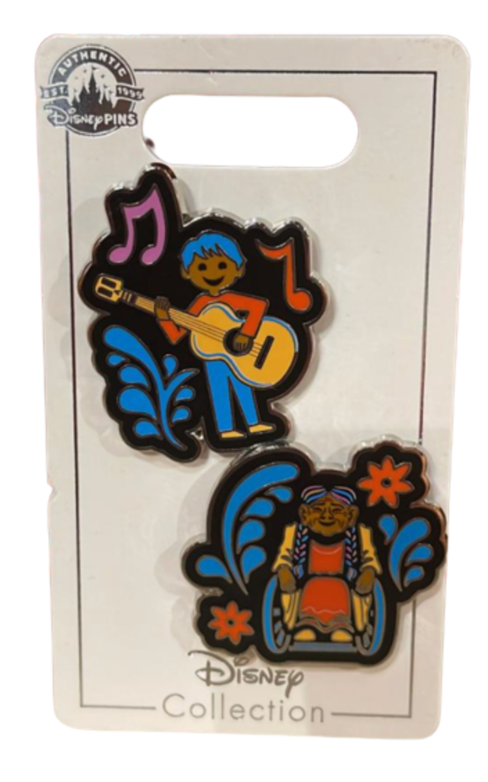 Disney Parks Coco Miguel Pin Set of 2 New with Card