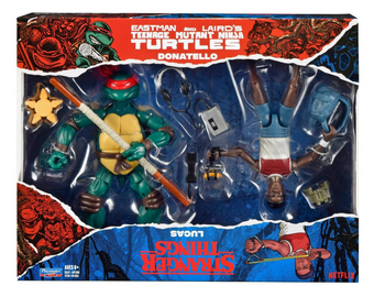 Stranger Things Teenage Mutant Ninja Turtles Action Figure Donnie & Lucas New