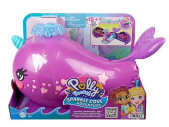 Polly Pocket Sparkle Cove Adventure Narwhal Adventurer Boat Playset Toy New Box