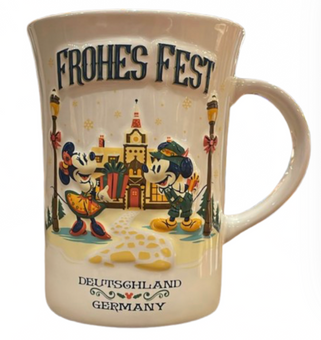 Disney Parks Epcot Germany Deutsghland Frohes Fest Coffee Mug New with Tag
