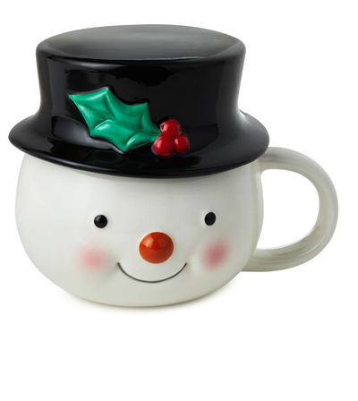 Hallmark 20th Anniversary Snowman Christmas Sculpted Mug With Sound New