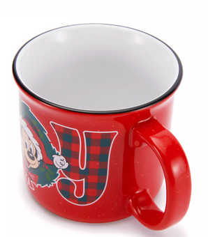 Disney Parks Mickey Mouse Santa Joy Holiday Mug New