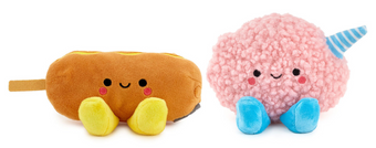Hallmark Better Together Corn Dog and Cotton Candy Magnetic Plush Pair NEW +Tag