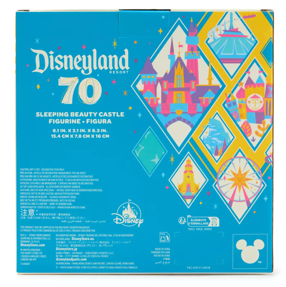 Disney Disneyland 70th Sleeping Beauty Castle Figure Figurine Staute New Box