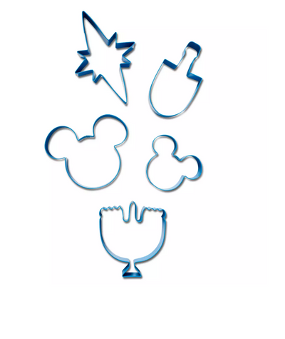 Disney Parks Mickey Icons Menorah Dreidel Star Hanukkah Cookie Cutter Set New