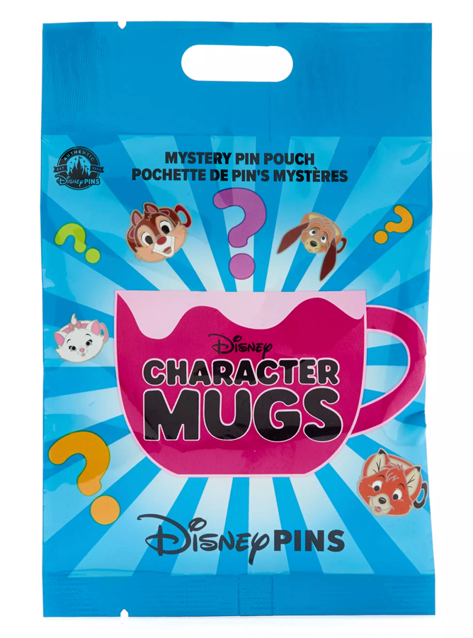 Disney Parks Disney Character Mugs 5-Piece Mystery Pin Blind Pack New With Tag