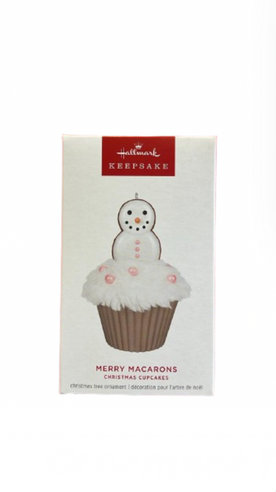 Hallmark 2025 Keepsake Merry Macarons Christmas Cupcakes Ornament New with Box