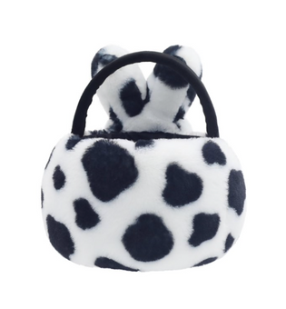 PEEPS Bunny Spotted Cow Print Plush Easter Basket New With Tag