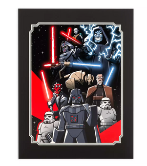 Disney Parks D23 Star Wars: The Dark Side Matted Print by Alex Riegert New