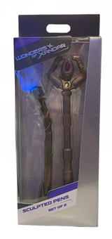 Disney Parks Wonders of Xandar Sculpted Pens Set of 2 Loki & Eson's Scepter New