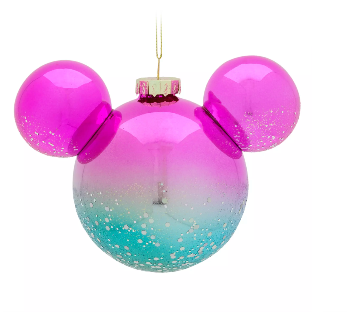 Disney Mickey Ombre Icon Glass Ball Sketchbook Christmas Tree Ornament New w Tag