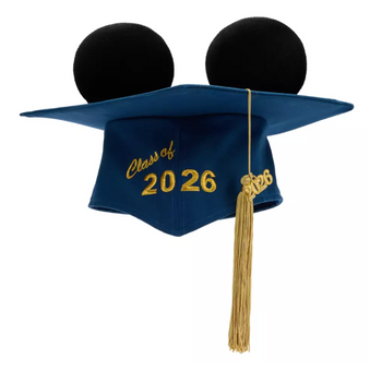 Disney Parks Mickey Mouse Graduation Ear Hat Class 2026 New With Tag