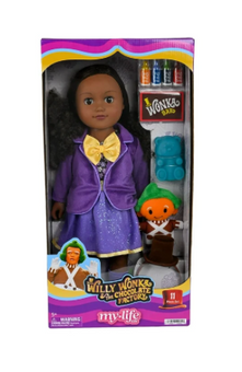 My Life As Willy Wonka Posable 18in Doll, Brunette Hair, Dark Brown Eyes New Box