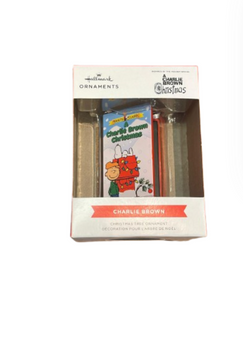 Hallmark A Charlie Brown Retro Video Cassette Case Christmas Ornament New W Box