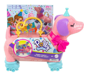 Polly Pocket Puppy Party Playset with 2 Dolls Toy New With Box