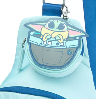 Disney Parks Grogu Sling Bag Coin Purse Charm Star Wars Mandalorian New W Tag
